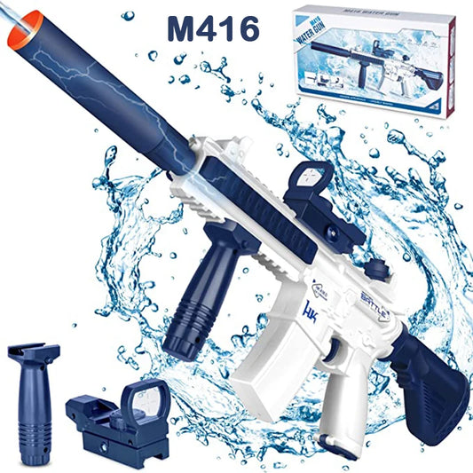 Summer Fully Automatic Electric Water Gun Rechargeable Long-Range Continuous Firing Space Party Game Splashing Kids Toy Boy Gift