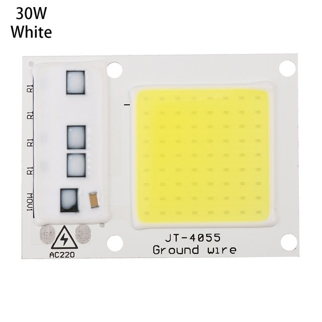 High Power 220V LED FloodlightCool/Warm White COB LED Chip IP65 Smart IC Driver Lamp