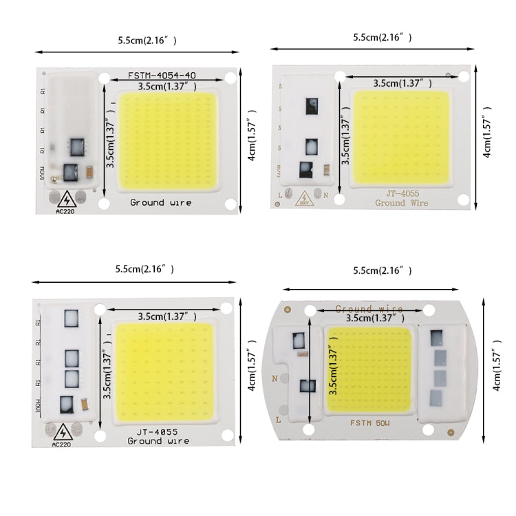 High Power 220V LED FloodlightCool/Warm White COB LED Chip IP65 Smart IC Driver Lamp