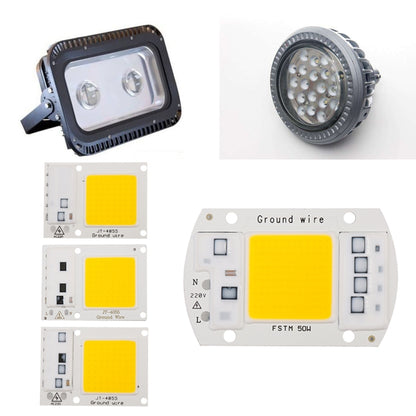 High Power 220V LED FloodlightCool/Warm White COB LED Chip IP65 Smart IC Driver Lamp