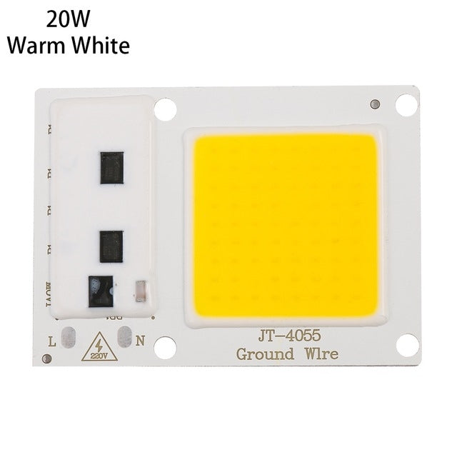 High Power 220V LED FloodlightCool/Warm White COB LED Chip IP65 Smart IC Driver Lamp