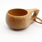 Hand Made Wood Tableware Green Wooden Cup