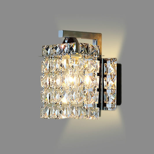 Single Head Creative Simple Modern Bedroom Living Room Aisle Corridor Crystal Wall Lamp with 5W LED Light Source