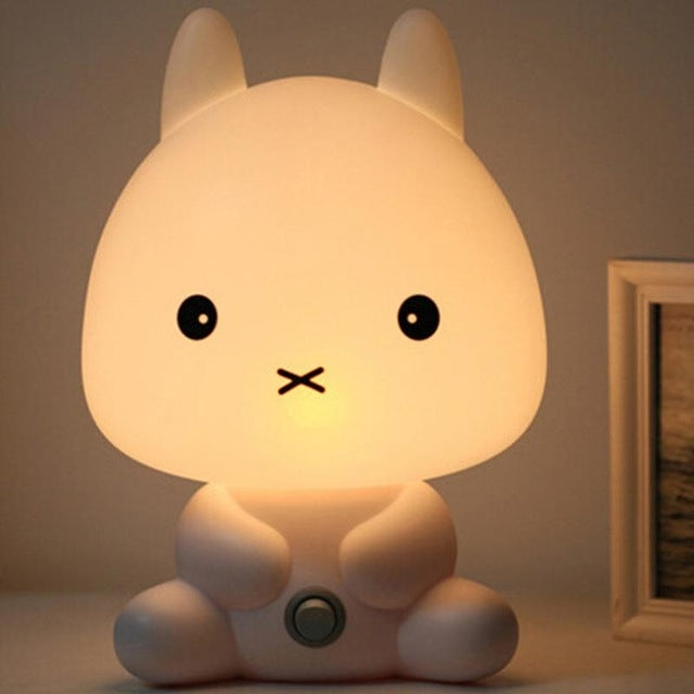 Baby Bedroom Lamps Night Light Cartoon Pets Pvc Plastic Sleep Led Kid Lamp Bulb