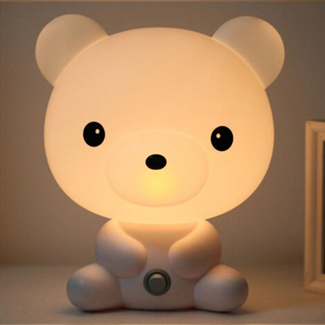 Baby Bedroom Lamps Night Light Cartoon Pets Pvc Plastic Sleep Led Kid Lamp Bulb