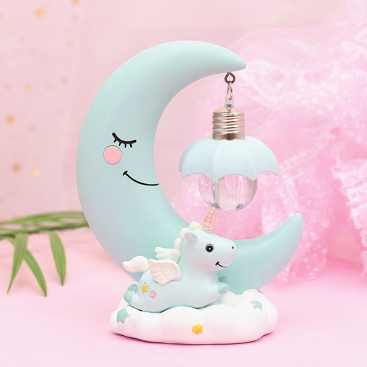 Moon Resin Cartoon Romantic Bedroom Decor Night Lamp Baby Kids Birthday Xmas Gift