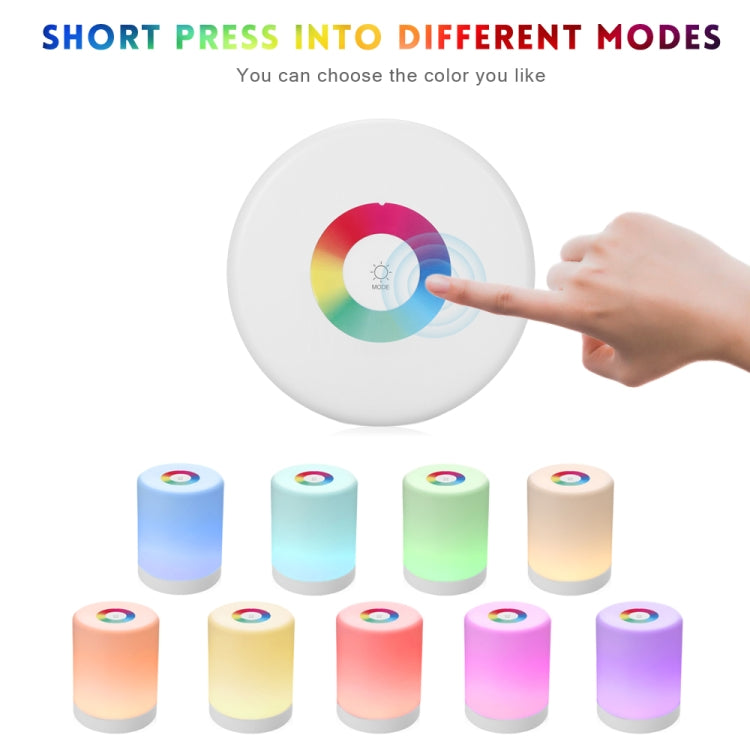 LED Touch Control Induction Dimmer Lamp Smart Dimmable RGB Color Change Rechargeable Bedside Night Light