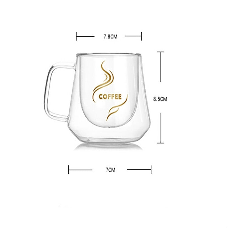 Double Wall Mug Office Mugs Heat Insulation Double Coffee Mug Coffee Glass Cup