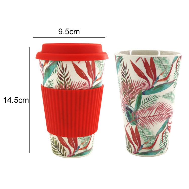 400ML Reusable Bamboo Fibre Coffee Cups Silicone Eco Friendly Travel Coffee Mugs