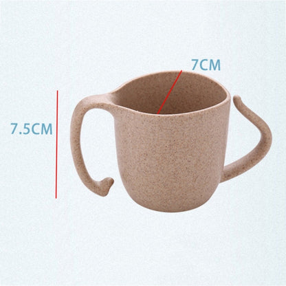 Children Wheat Fiber Drinking Cup Anti-Scalding Milk Cup