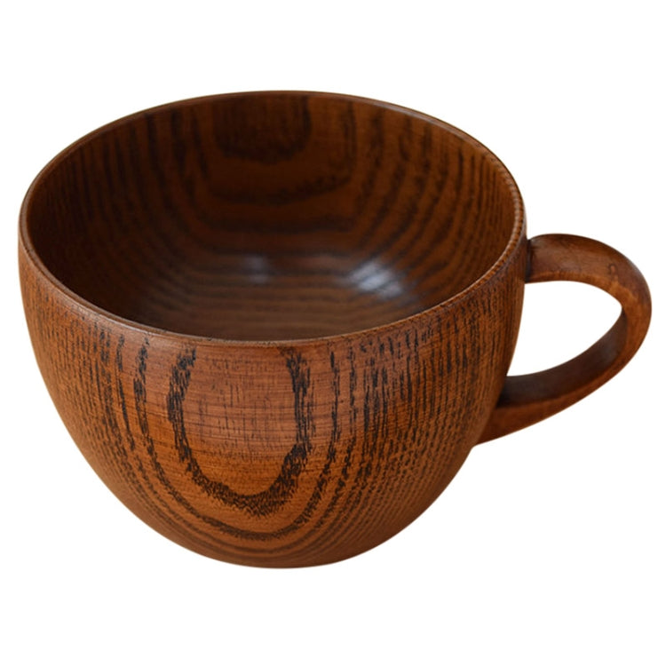 Mini Retro Handmade Wooden Coffee Tea Juice Water Cup Breakfast Beer Milk Drinkware with Handle