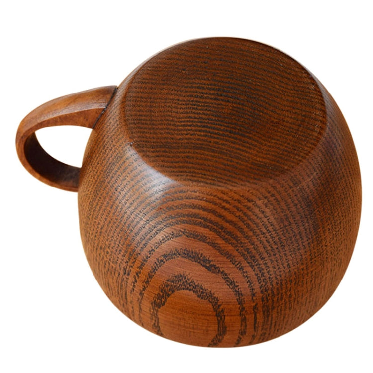 Mini Retro Handmade Wooden Coffee Tea Juice Water Cup Breakfast Beer Milk Drinkware with Handle