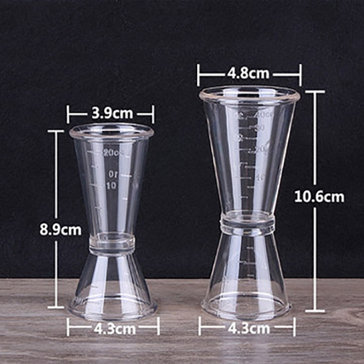 2 PCS PC Small Measuring Cup Device Double-headed Graduated Milk Tea Scale Cup Oz Measuring Tool