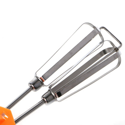 Double Rotation Hand Whisk Egg Beater Stainless Steel Kitchen Blender