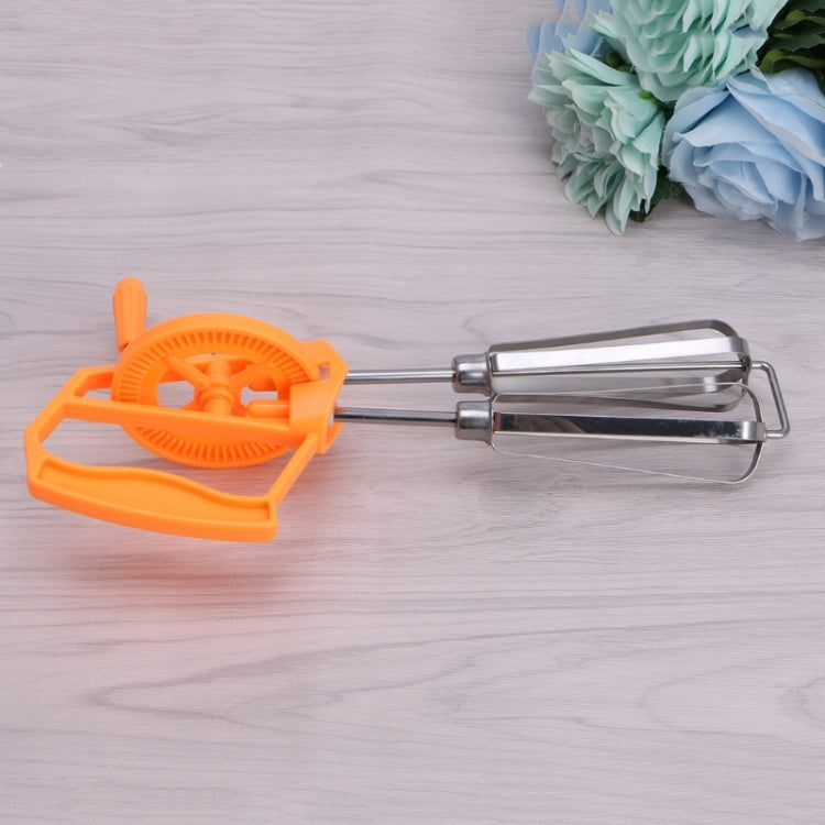 Double Rotation Hand Whisk Egg Beater Stainless Steel Kitchen Blender