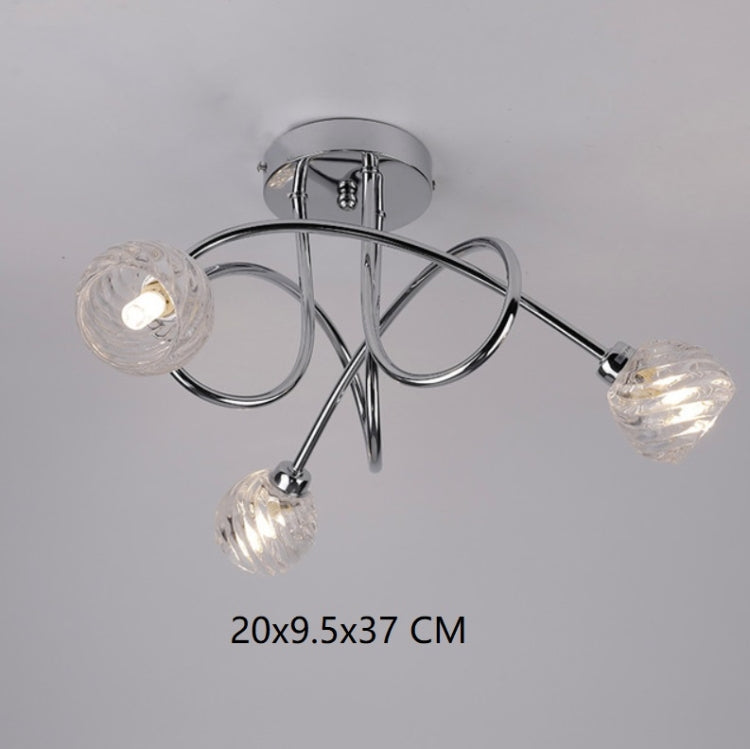 15W G9 3-heads Ceiling Lamp Living Room Dining Room Bedroom Crystal Glass Lamps Chandelier without Light Source