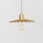 Vintage Nostalgic Brass Pleated Chandelier