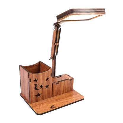 Wooden Multi-function Touch USB Pen Holder Desk Lamp Student Desktop Charging Reading Lamp Led Eye Protection Table Lamp