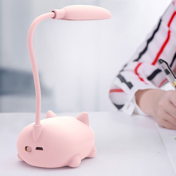 Cartoon Cat Design LED Eye Protection Reading Lamp USB Rechargeable Desk Lamp