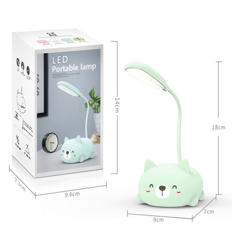 Cartoon Cat Design LED Eye Protection Reading Lamp USB Rechargeable Desk Lamp