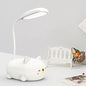 Cartoon Cat Design LED Eye Protection Reading Lamp USB Rechargeable Desk Lamp