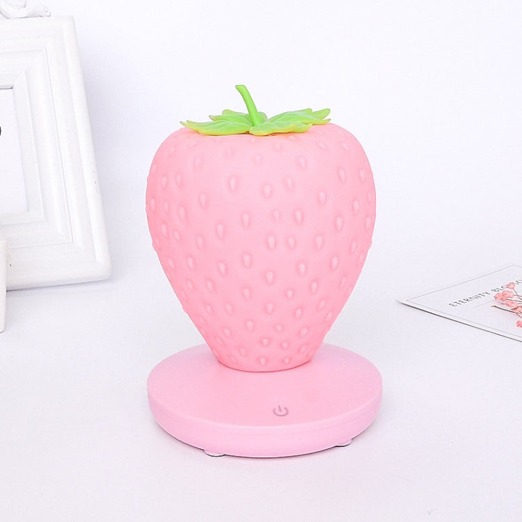 Creative Home LED Silicone Strawberry Night Light USB Rechargeable Bedside Decoration Atmosphere Light