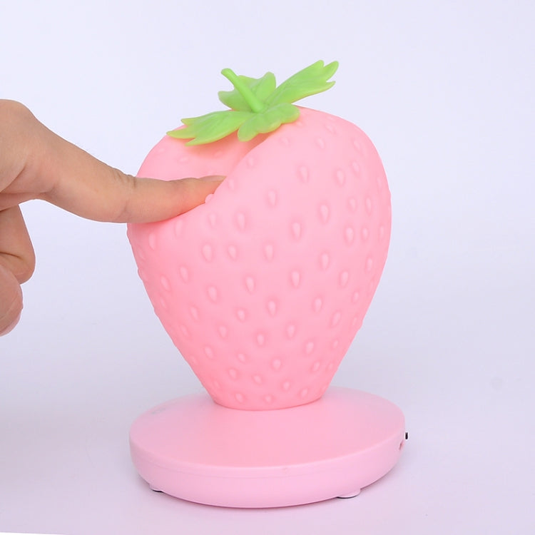 Creative Home LED Silicone Strawberry Night Light USB Rechargeable Bedside Decoration Atmosphere Light