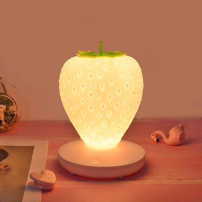 Creative Home LED Silicone Strawberry Night Light USB Rechargeable Bedside Decoration Atmosphere Light