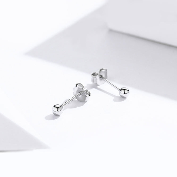 Small Ball Sterling Silver Earrings Simple Style Girl Earrings, SCE581