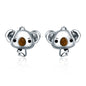 Koala Sterling Silver Ladies Gemstone Earrings, SCE381