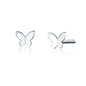 Sterling Silver Butterfly Earrings Fresh Simple and Compact Platinum-plated Girls Earrings, SCE775