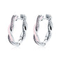 Personality Winding Pure Silver Earrings Diamond-studded Women Silver Earrings, SCE297