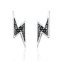 S925 Sterling Silver Stud Earrings Lightning Lady Diamond Earring, SCE156