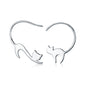 Naughty Cat S925 Sterling Silver Earrings, SCE073