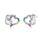 Sterling Silver S925 Heart-shaped Sloth Earrings Personalized Earrings Simple Temperament Female Silver Earrings, SCE885