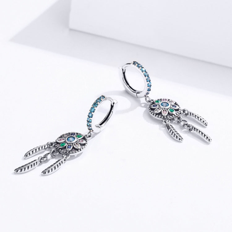 S925 Sterling Silver Retro Long Tassel Earrings, SCE713