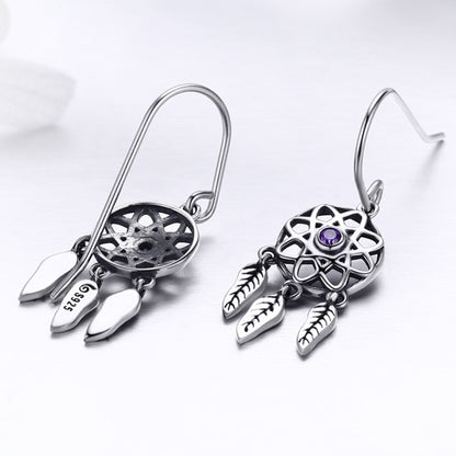 S925 Sterling Silver Temperament Earrings Hollow Earrings, SCE394