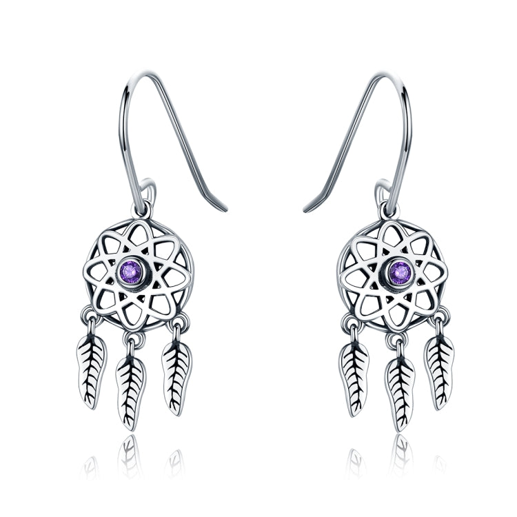 S925 Sterling Silver Temperament Earrings Hollow Earrings, SCE394