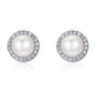 Simple Pearl Diamond Ladies Temperament Earrings S925 Sterling Silver Earrings, SCE122