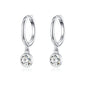 S925 Sterling Silver Platinum-plated Earrings Temperament Zircon Earrings, SCE830