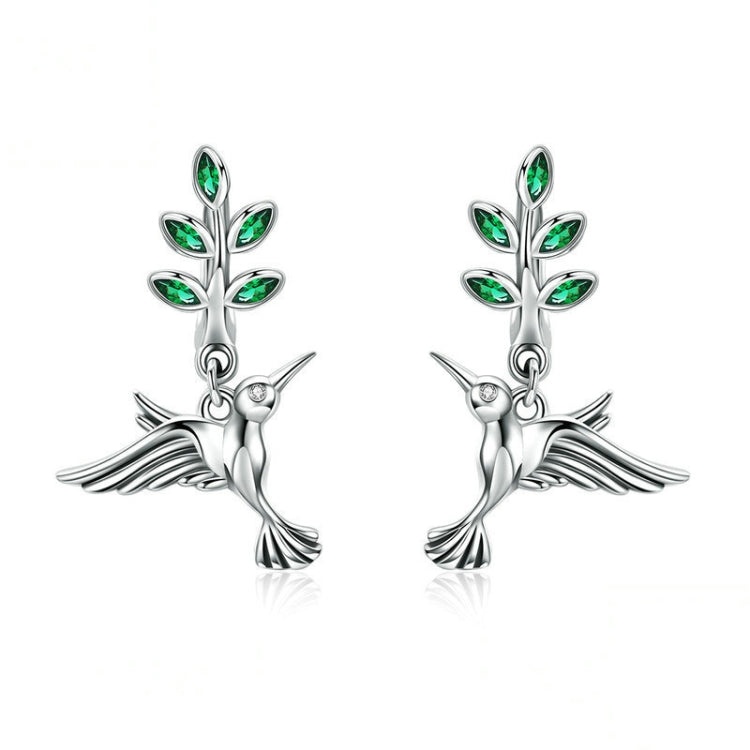 Hummingbird Greetings S925 Sterling Silver With Zircon Earrings, SCE464