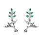 Hummingbird Greetings S925 Sterling Silver With Zircon Earrings, SCE464