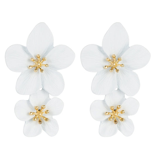 1 Pair Ladies Fashion Geometric Flower Earrings