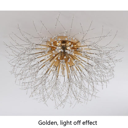 Bedroom Crystal Ceiling Lamp Creative Dandelion Living Room Lamp Dining Room Lamp