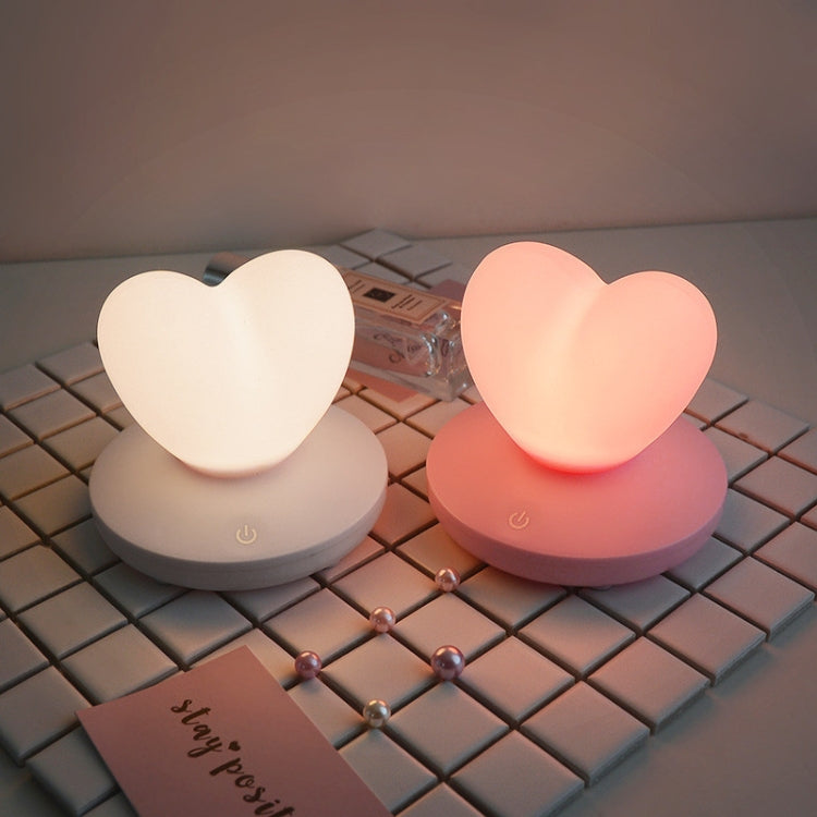 USB Bedside Nursing Night Light Romantic Love Heart Touch Sensing Light