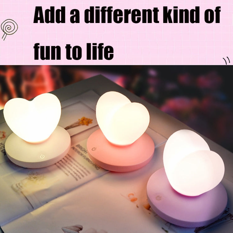 USB Bedside Nursing Night Light Romantic Love Heart Touch Sensing Light