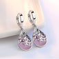 925 Sterling Silver Moonlight Opal Tears Totem Drop Earrings, white, pink