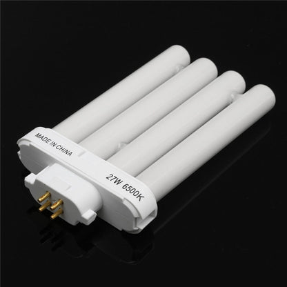 4 Rows Light Bulb 27W 6500K 4PinTube Compact Fluorescent Light Tube Energy Saving Lamp Bulb Tube Pure White Lighting