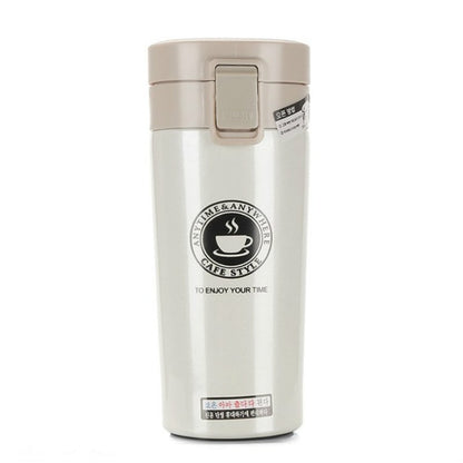 Double Wall Stainless Steel Vacuum Flasks 380ml Car Thermo Cup Coffee Tea Travel Mug Thermol Bottle