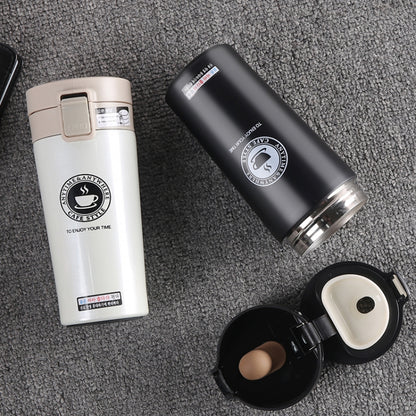 Double Wall Stainless Steel Vacuum Flasks 380ml Car Thermo Cup Coffee Tea Travel Mug Thermol Bottle